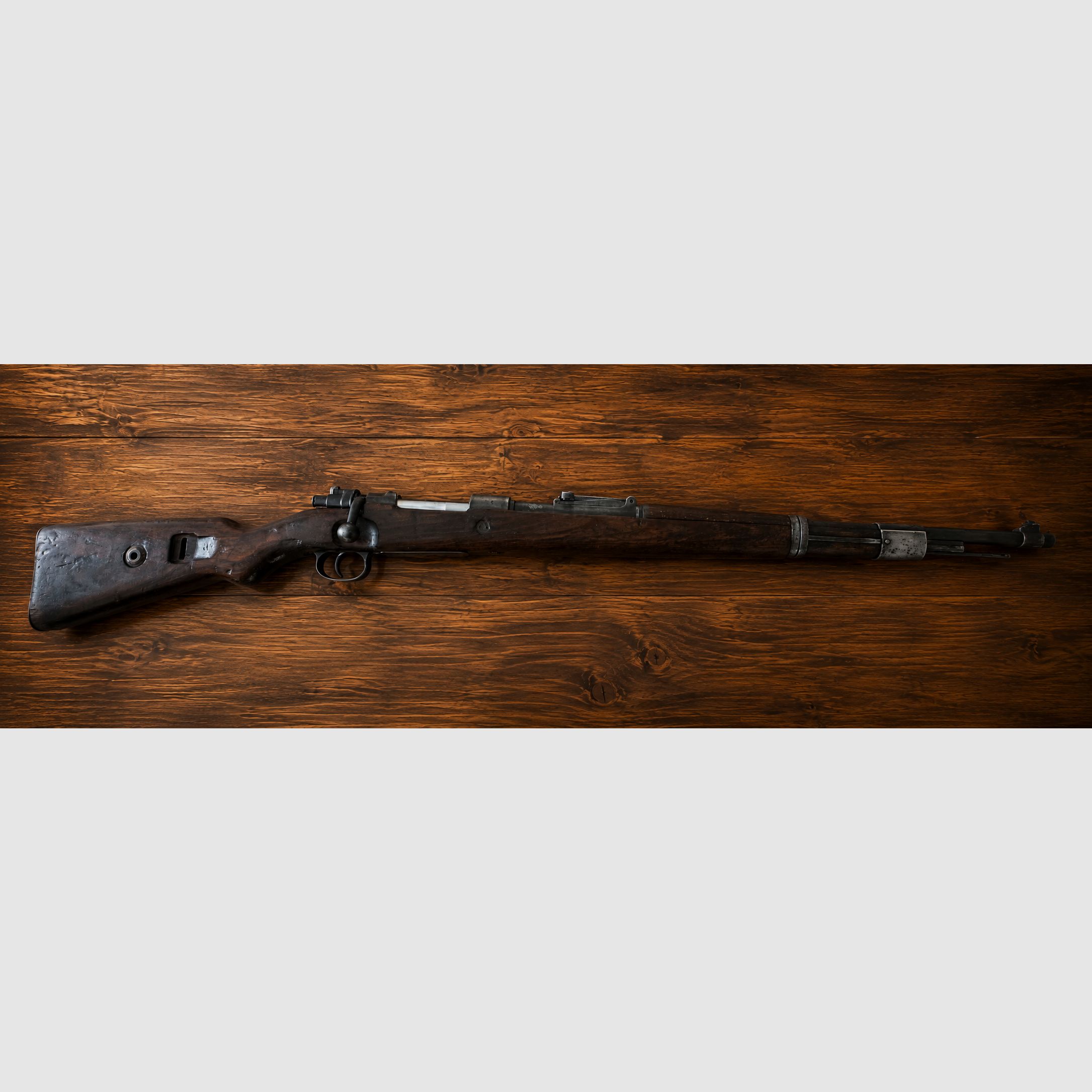 Karabiner K 98 k désactivé original avec baïonnette et munitions factices