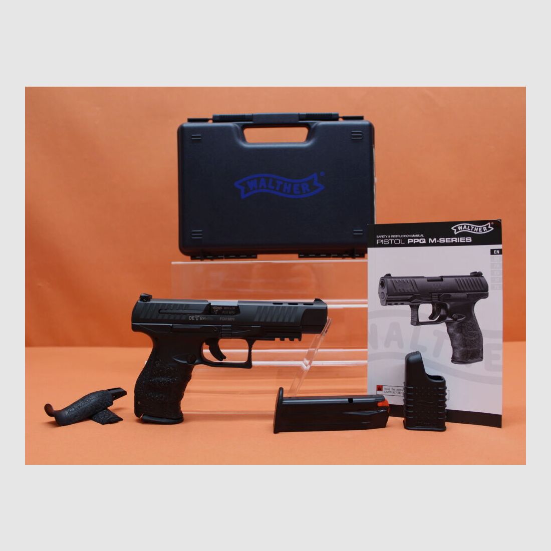 Walther Ha.Pistola 9mmLuger Walther PPQ M2B (KU,AM) Deporte 5" cañón poligonal/ cargador de repuesto (9mmPara/9x19)