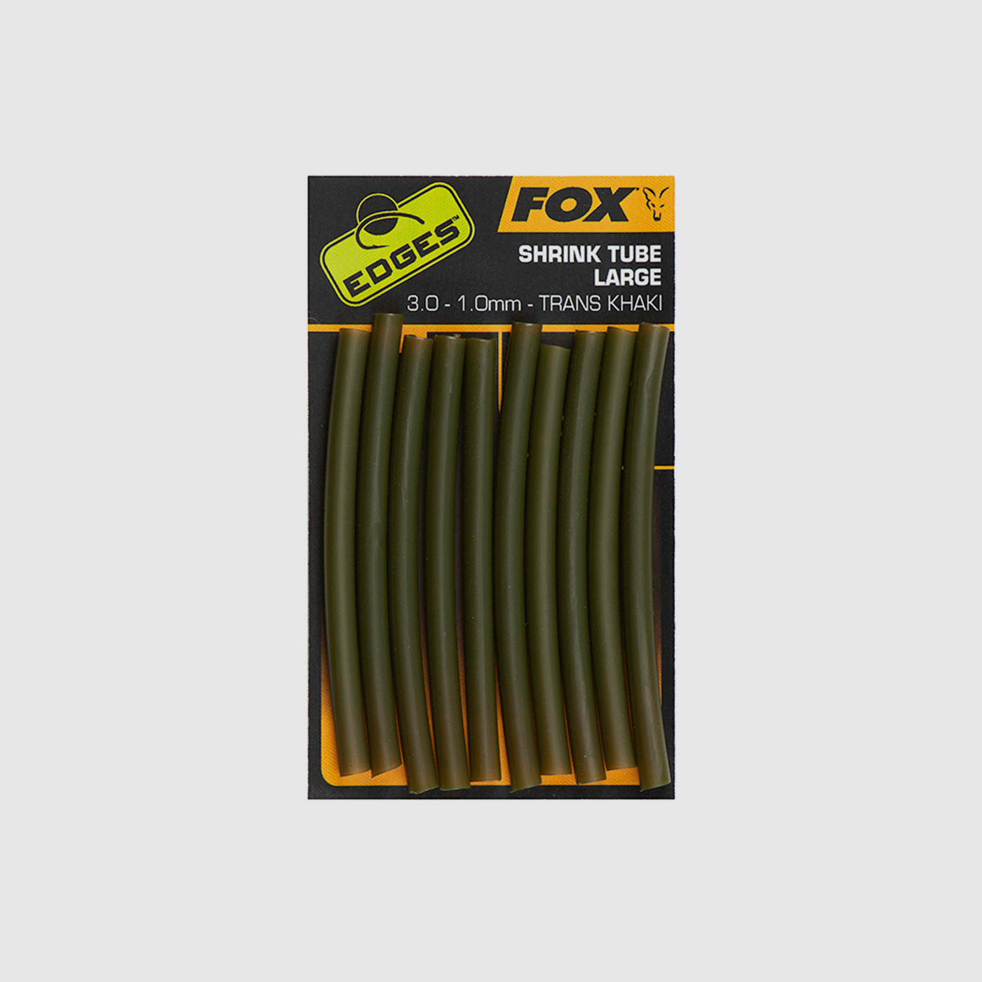 FOX – EDGES™ SHRINK TUBE LARGE 3.0-1.0mm – TRANS KHAKI (10PCS), image 1 of 2