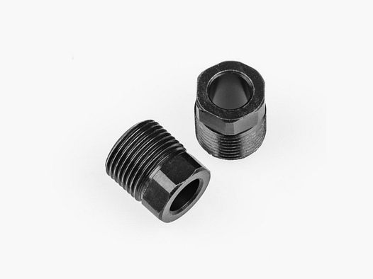 2x Gewindeschoner für Scuba Ashinger Kartuschen | Edelstahl | schwarz