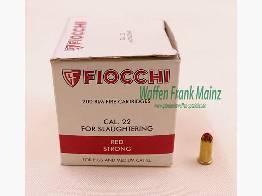 Fiocchi - Italien Viehbetäubung (starke Ladung) .22 long Knall