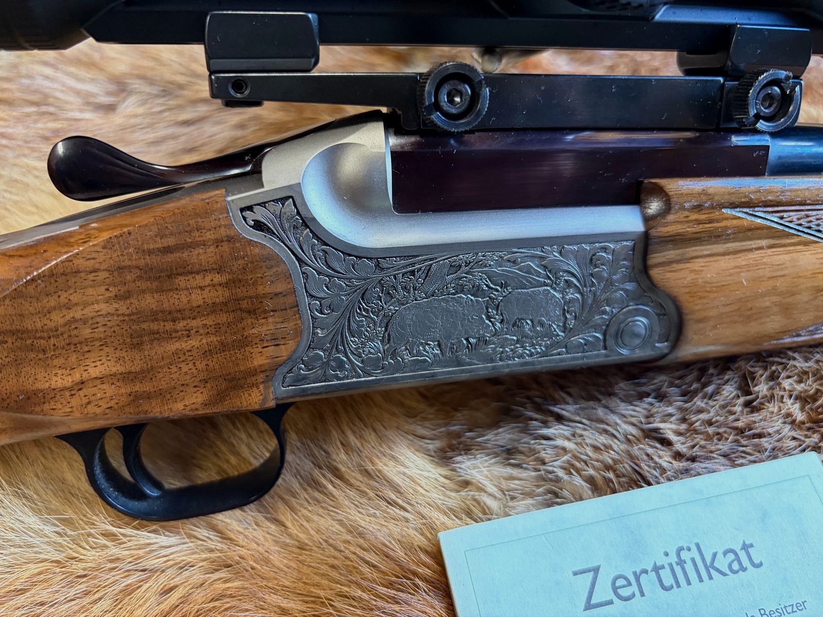 Heym Bockdoppelbüchse Handspanner , Bild 4 von 7