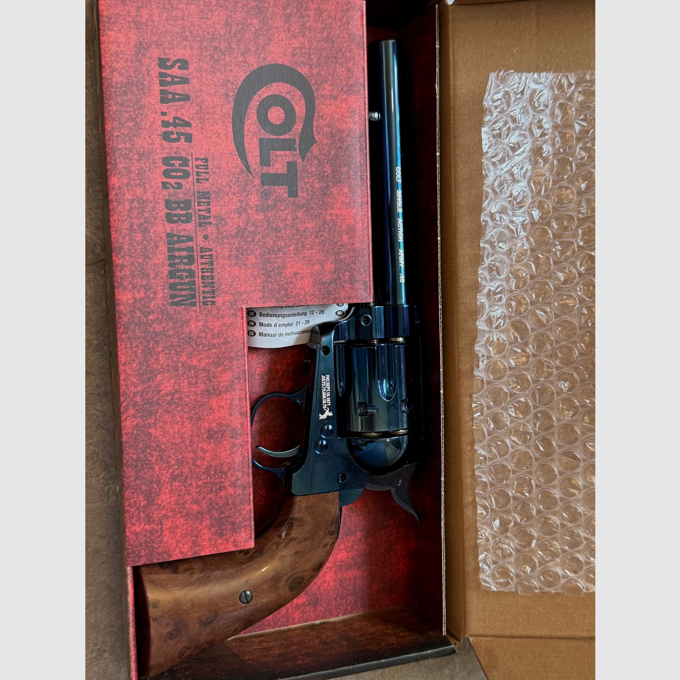 SAA Colt Revolver 4.5mm CO2 single action army air pistol