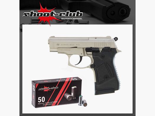 Zoraki 914-P satina Schreckschuss mit 50 shoot-club Platzpatronen