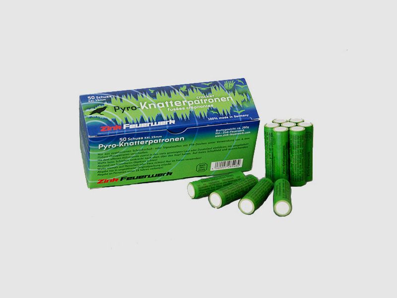 Zink 15mm Pyro-Knatterpatronen  50 Schuss