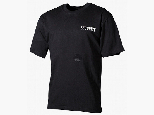 T-Shirt, schwarz,Security, bedruckt - Gre: L