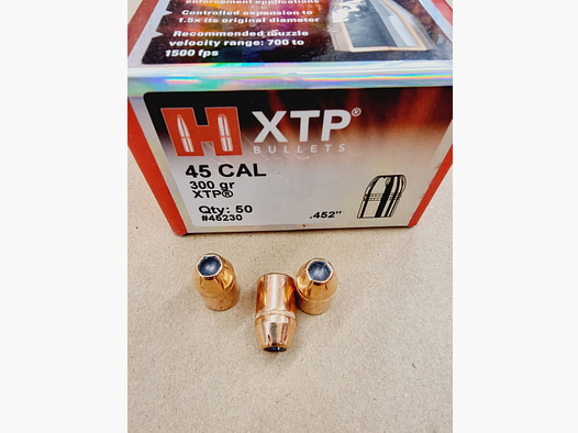 .452/300grs Hornady XTP Geschosse No.45230 50 stk