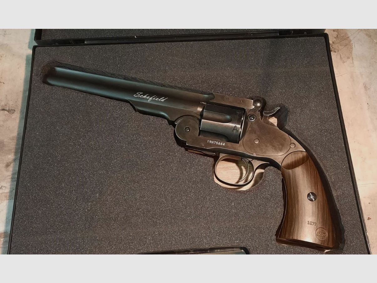 Co2 Revolver ASG Schofield 6" Antik Schwarz 4,5 mm Diabolo