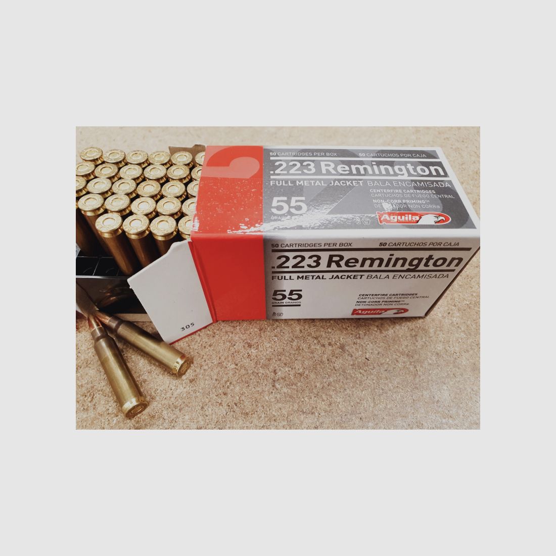 .223Rem./55grs FMJ Aguila 500 Stk.