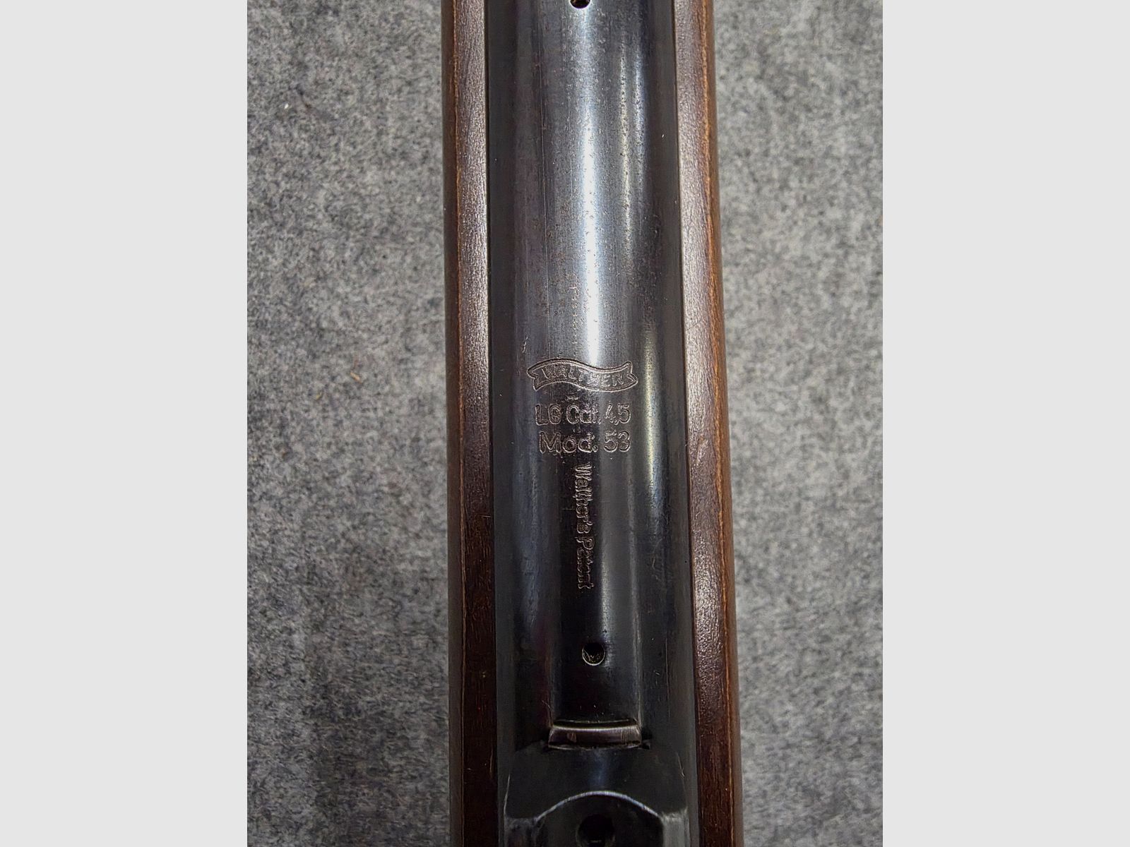 Fucile ad aria compressa molto vecchio Walther Mod. 53 Knicker con diottra senza marchio F degli anni '50/'60 cal. 4,5mm Diabolo, immagine 6 di 11
