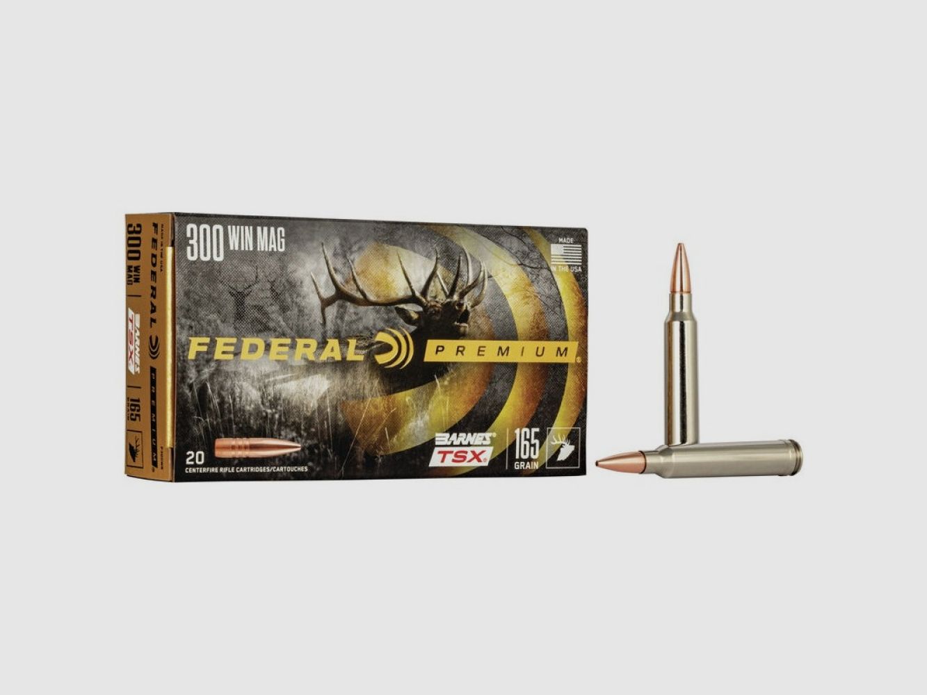 300 Win Mag Federal 165 gr Barnes TSX VE20