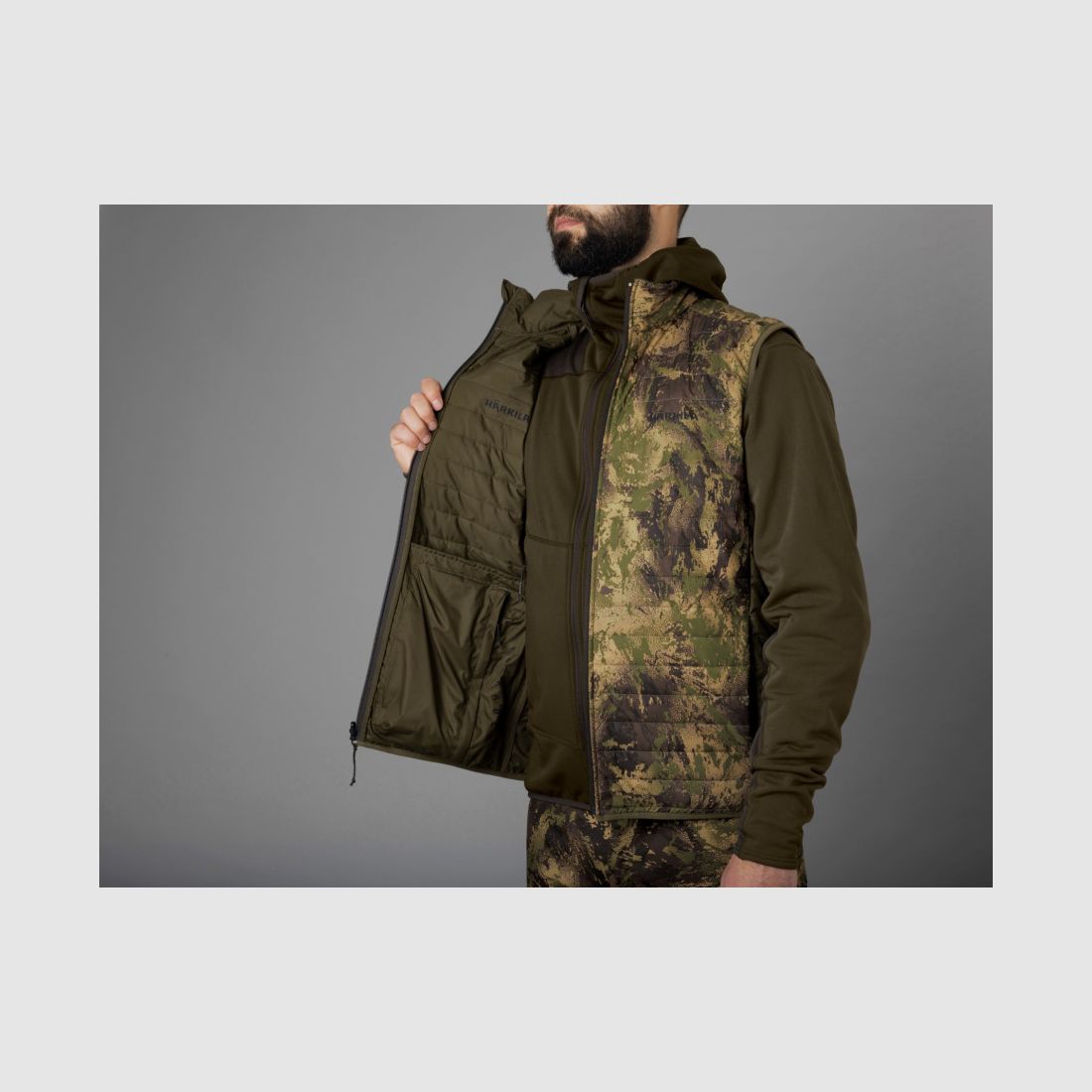 Weste Jagd Deer Stalker camo umkehrbar packbar Harkila, Bild 8 von 8