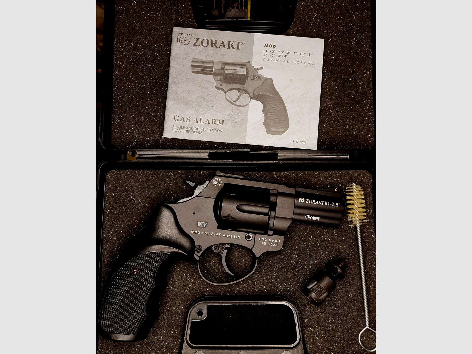 Zoraki R1 2,5 Zoll Schreckschuss-Revolver Kal. 9mm R.K. brüniert (PTB 1022)