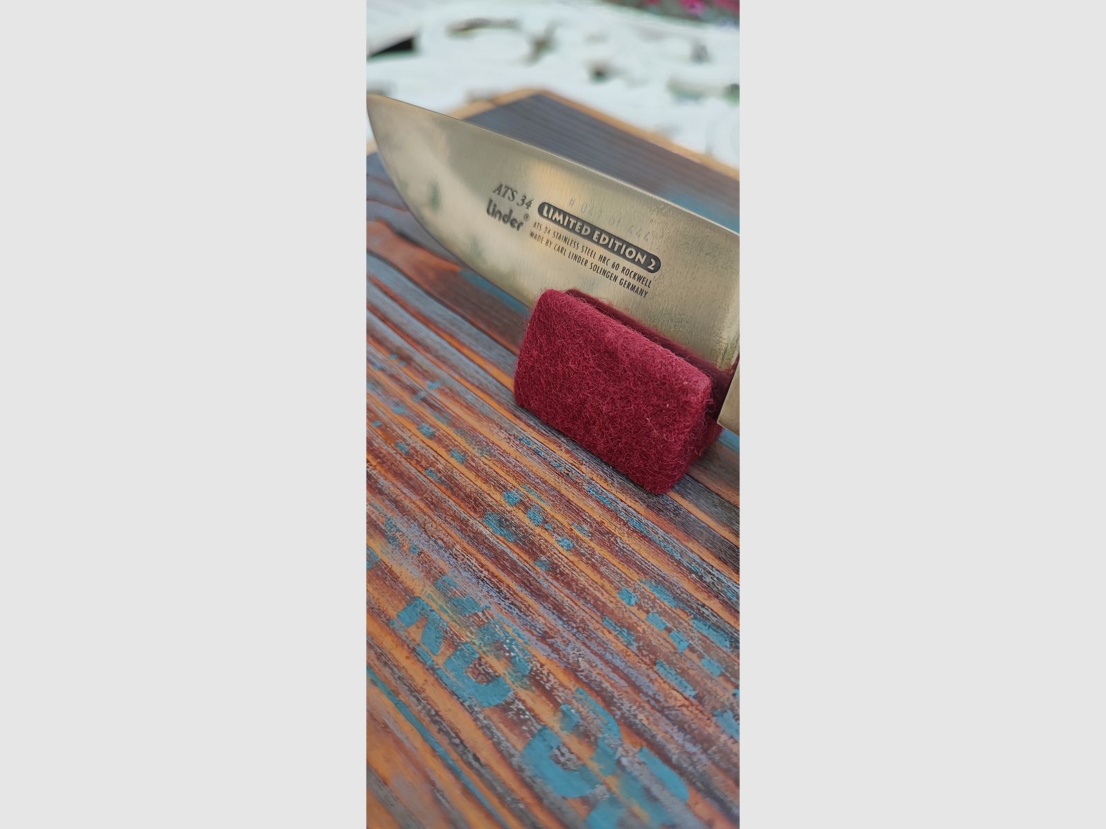Linder ATS 34 couteau de chasse avec étui Limité #41/444
