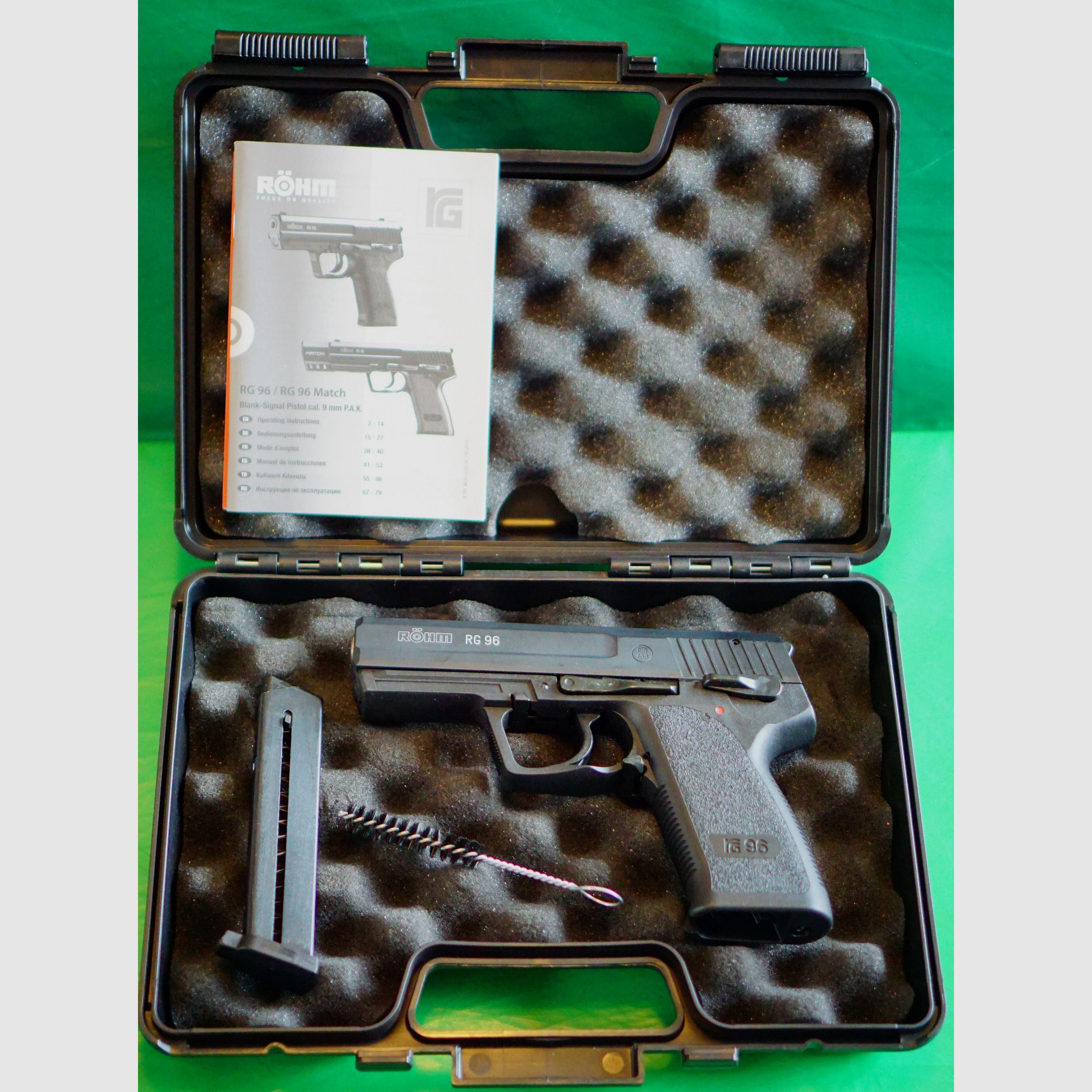 Röhm RG 96 Schreckschuss Pistole brüniert (PTB 699) neuwertig!