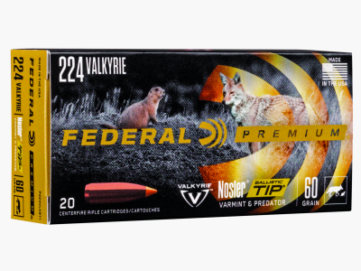 Federal Büchsenmunition Premium .224 Valkyrie 3,9 g / 60 gr Nosler Ballistic Tip