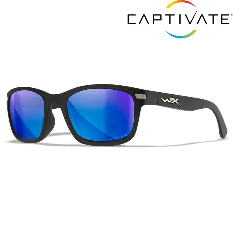 Wiley X HELIX Captivate Blue Mirror sunglasses with matte black frame – AC6HLX09