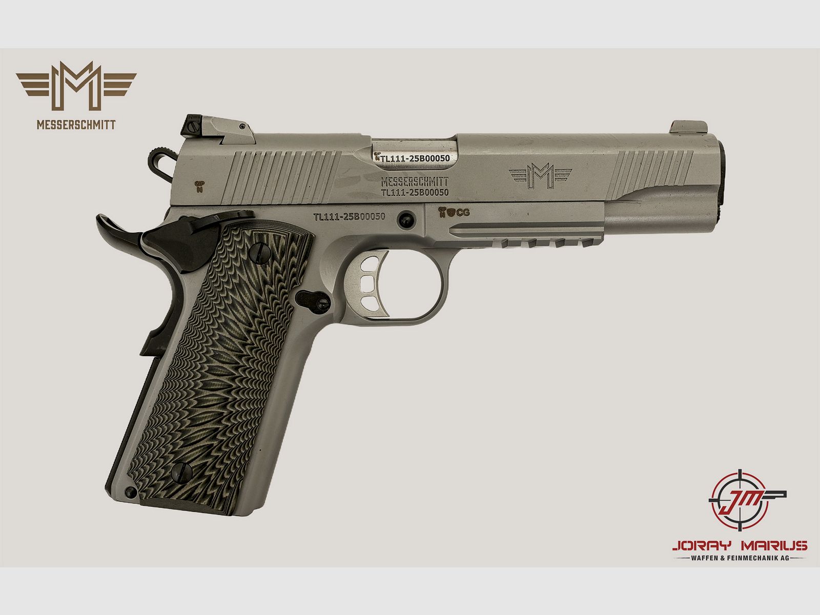 Messerschmitt ME 1911 9mm Para Silver, Bild 1 von 3