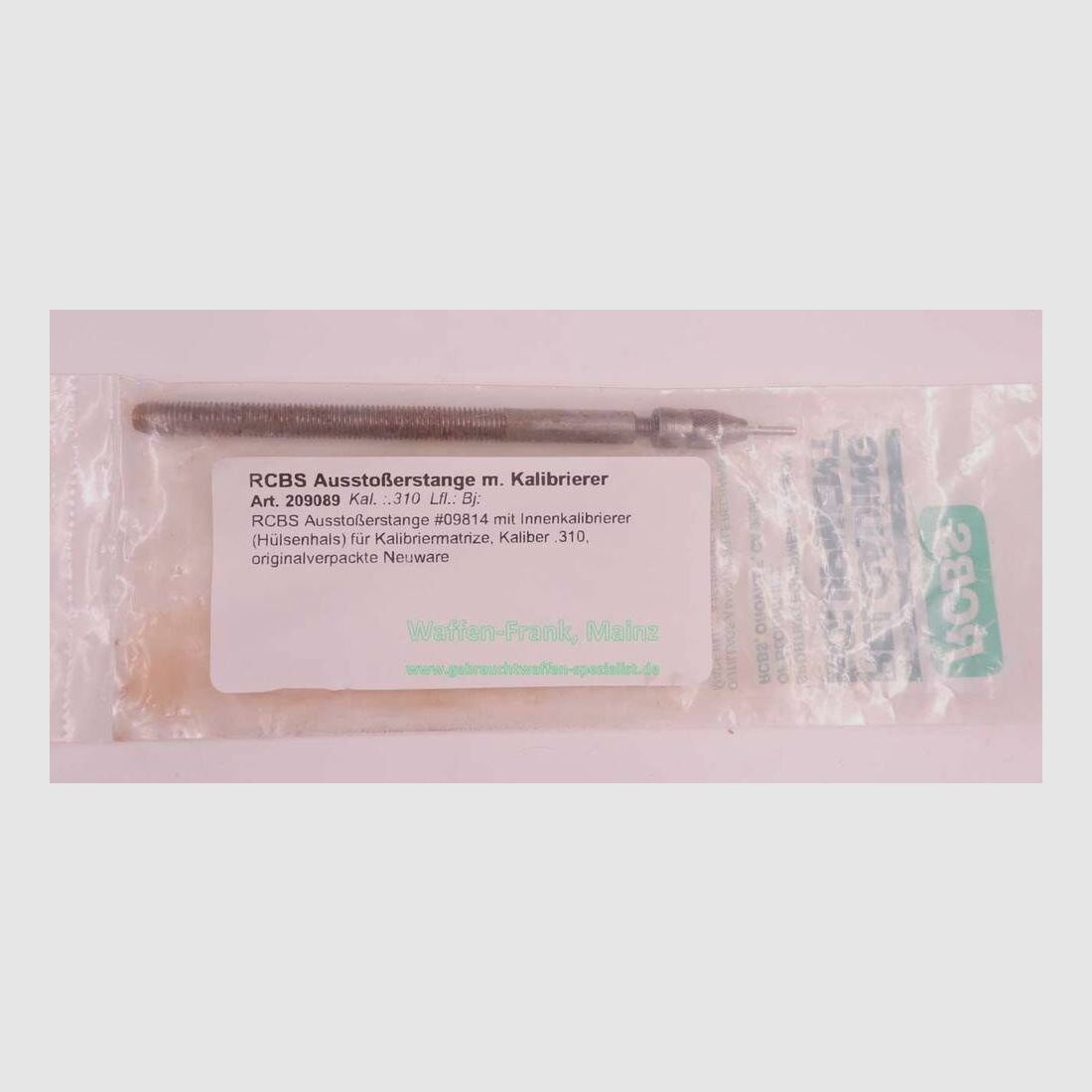 Asta di espulsione RCBS con calibratore .310