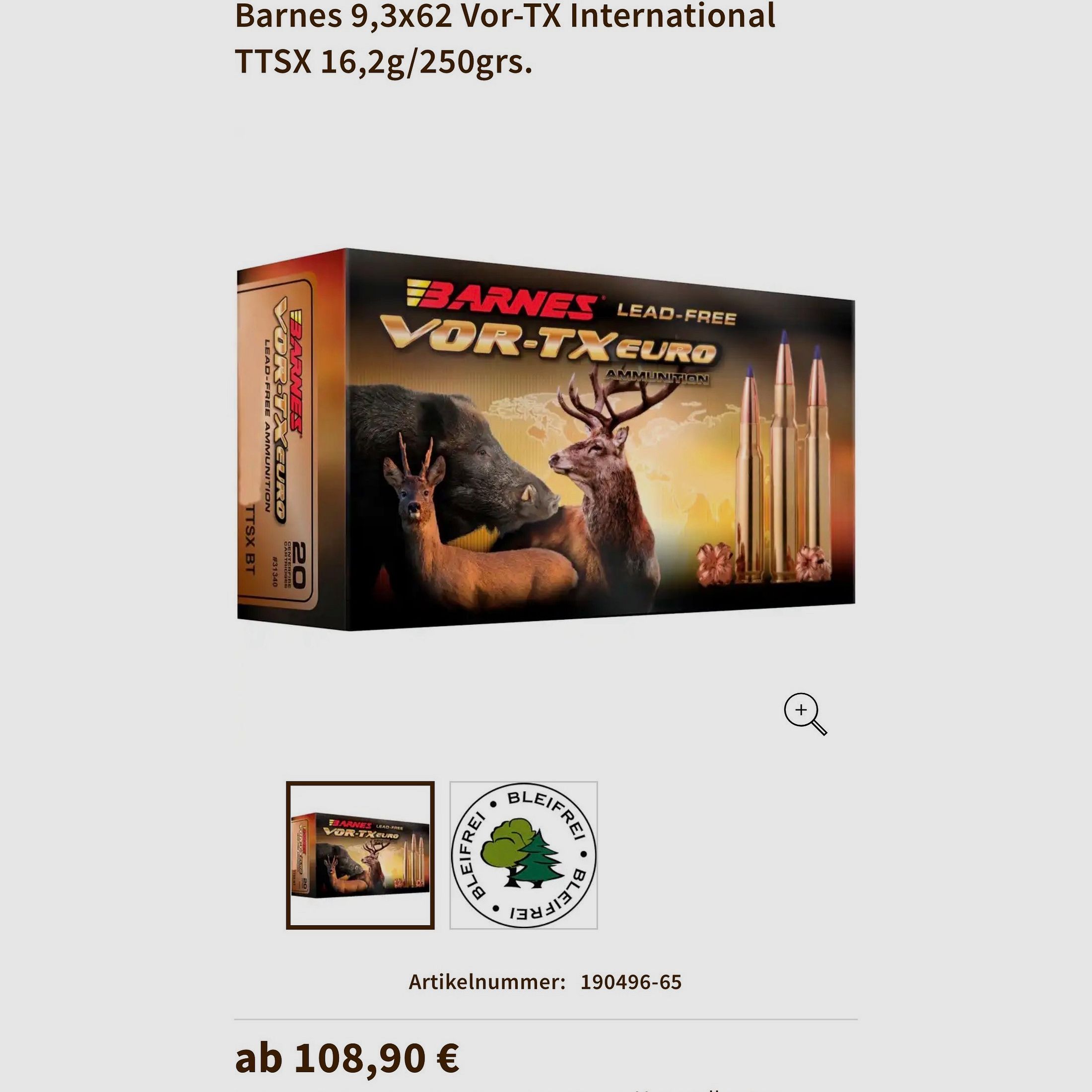 Barnes 9,3x62 43 strzały
