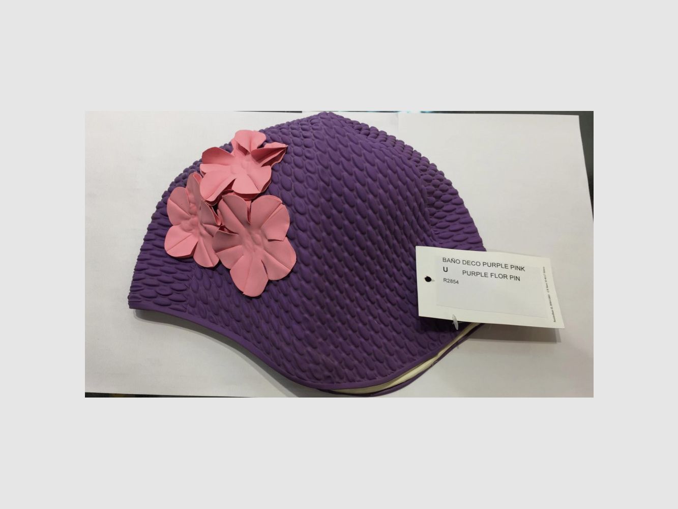 Bonnet de bain Deco Purple Pink, image 2 sur 2