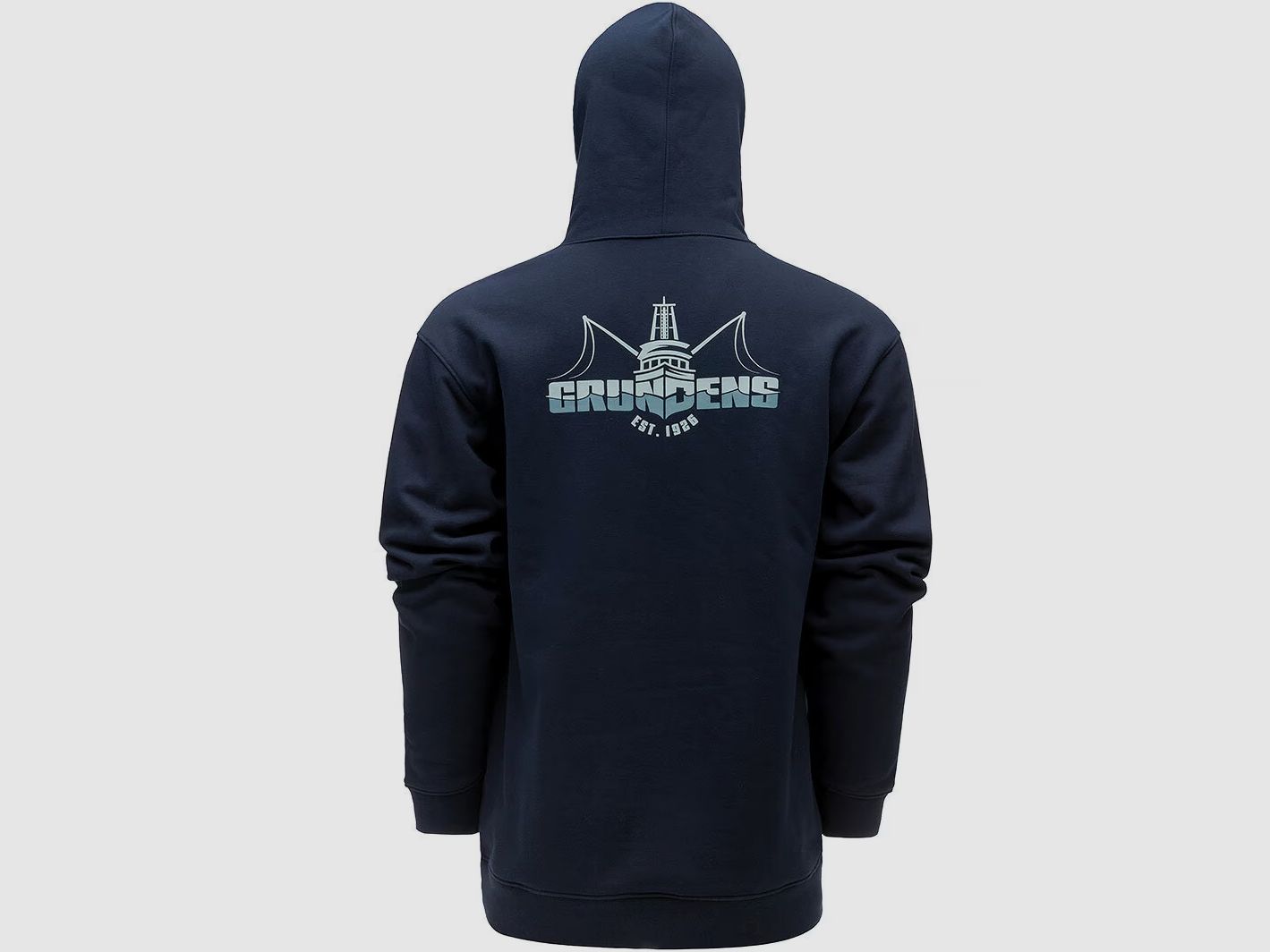 Grundéns Logo Boat Hoodie Dark Navy, L