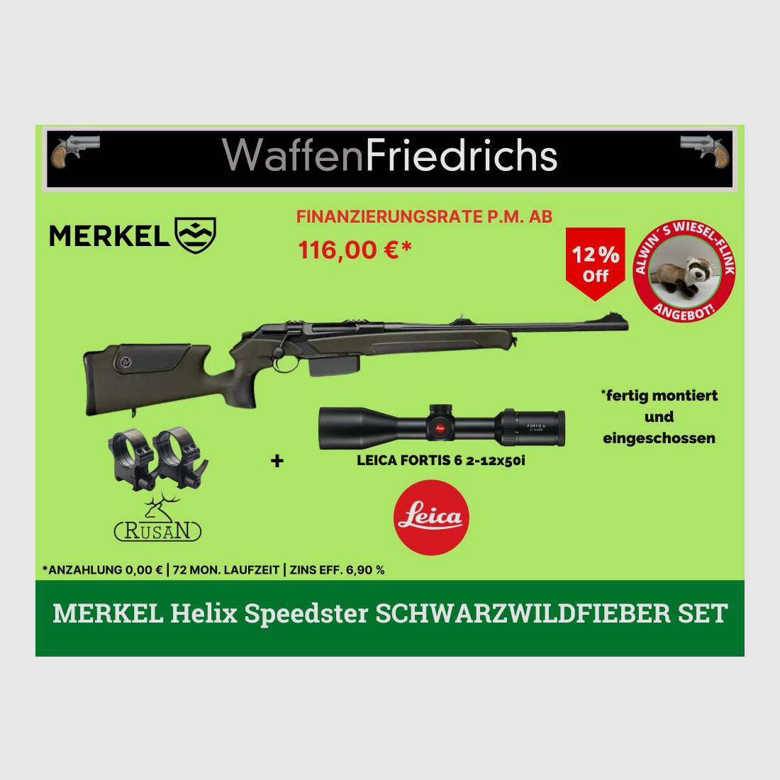 MERKEL	 HELIX SPEEDSTER Schwarzwildfieber | Jungjäger Komplettangebot - Waffen Friedrichs