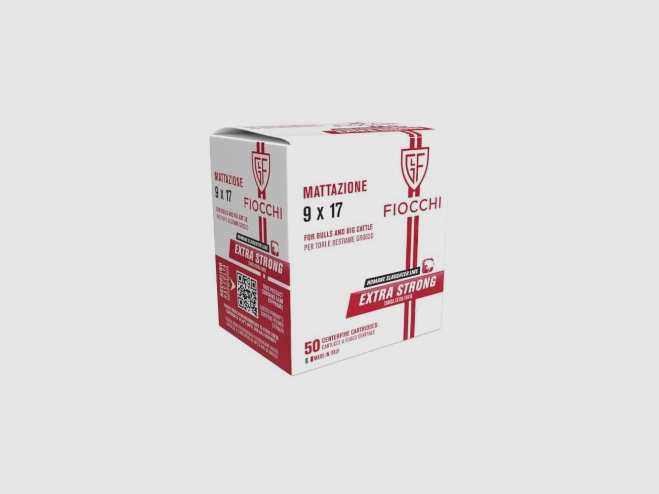 Fiocchi Red Livestock Stunning Cartridges 9x17