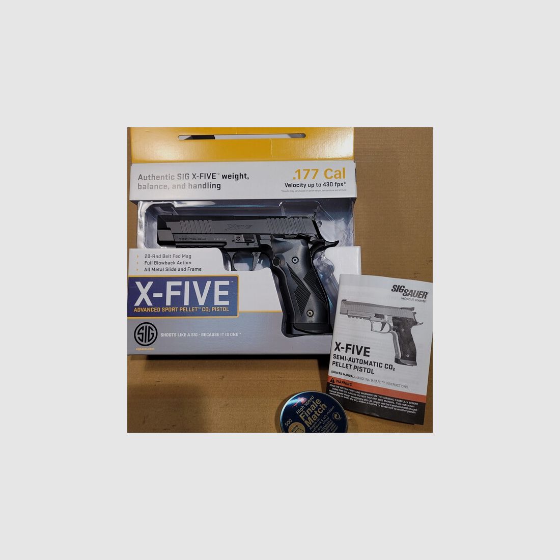 SIG Sauer CO2 Pistole X-Five neu, unbenutzt in OVP