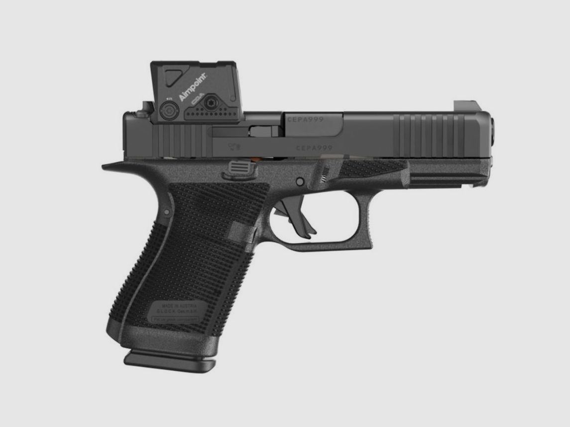 Pistola Glock 19 Gen6, A-Cut Combo, 9×19, mirino reflex Aimpoint COA, 15 colpi, immagine 2 di 2