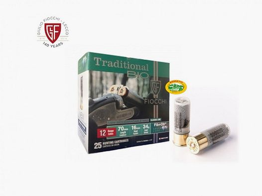 FIOCCHI patronen Traditional Bio kal.12 gr.34 pb.9 zonder container