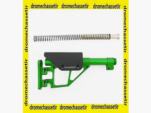 crosse Reglable aluminium MIL-SPEC ressort buffer vert