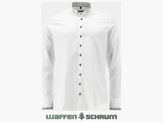 Gipfelstürmer Hemd Slim Fit mit Stehkragen