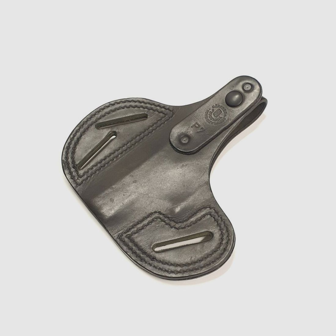 Lederholster Höppner und Schuhmann, Gürtel- Schwarzes Holster für die Heckler und Koch HK P7
