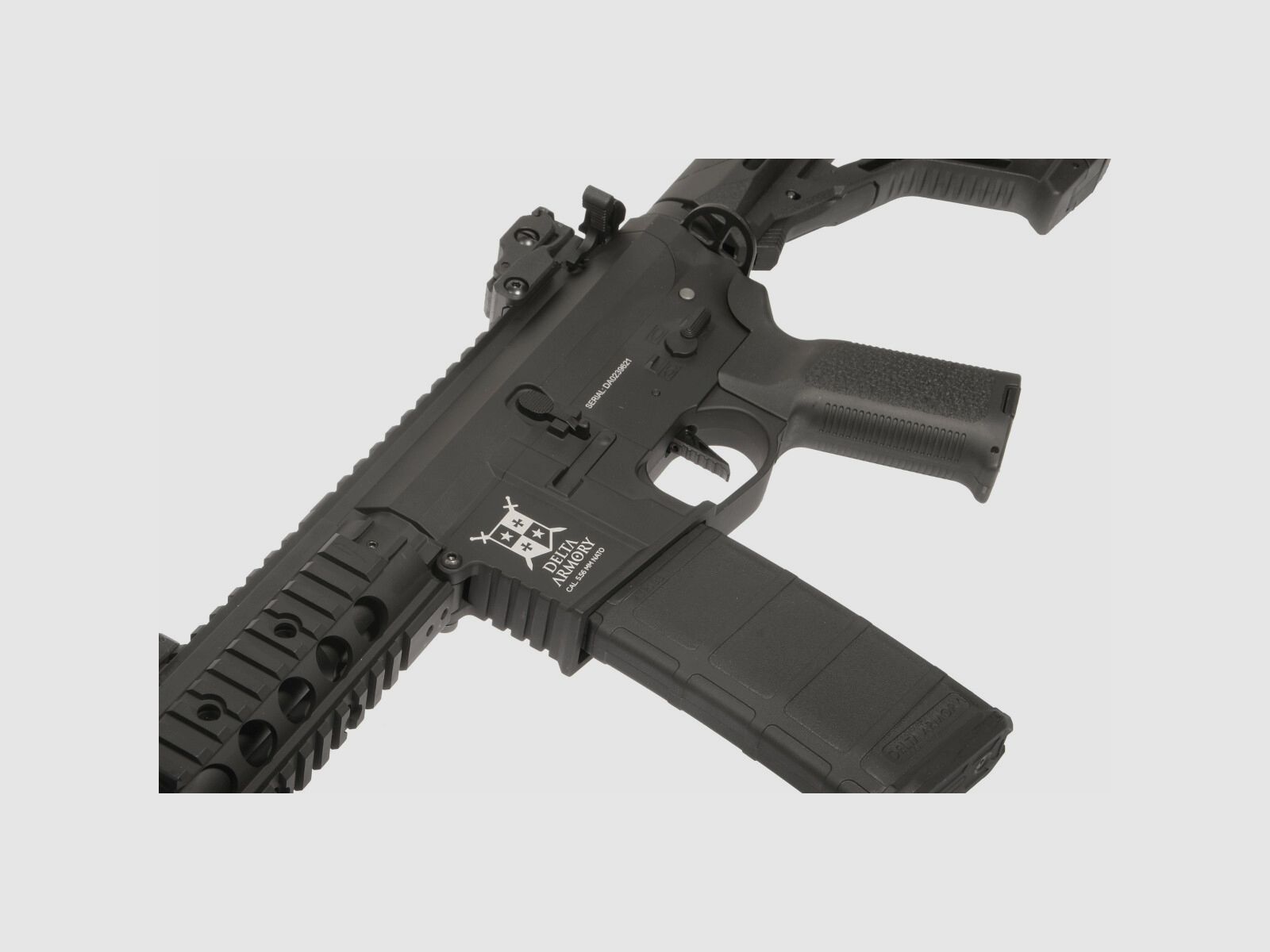 AR15 SilentOps CQB ALPHA EAGLE ETU Zwart S-AEG Airsoft Geweer Vrij vanaf 18 Jaar | Delta Armory, afbeelding 2 van 4