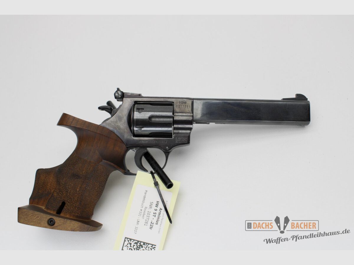 Revolver Arminus Weihrauch HW9 ST cal. .22lr con canna da 6", immagine 2 di 3