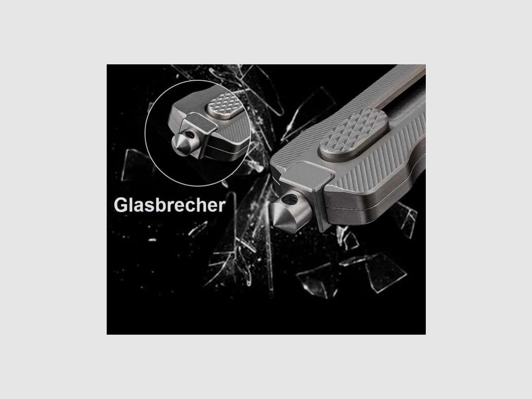 Baltic Steel Slike Titan OTF D2 Stahl Taktisches Messer Spearpoint Griff mit Glasbrecher