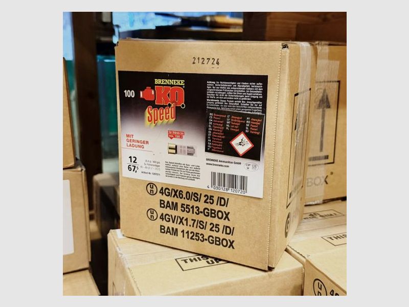 BRENNEKE K.O. Speed 12/67,5 Flintenlaufgeschosse mit geringer Ladung