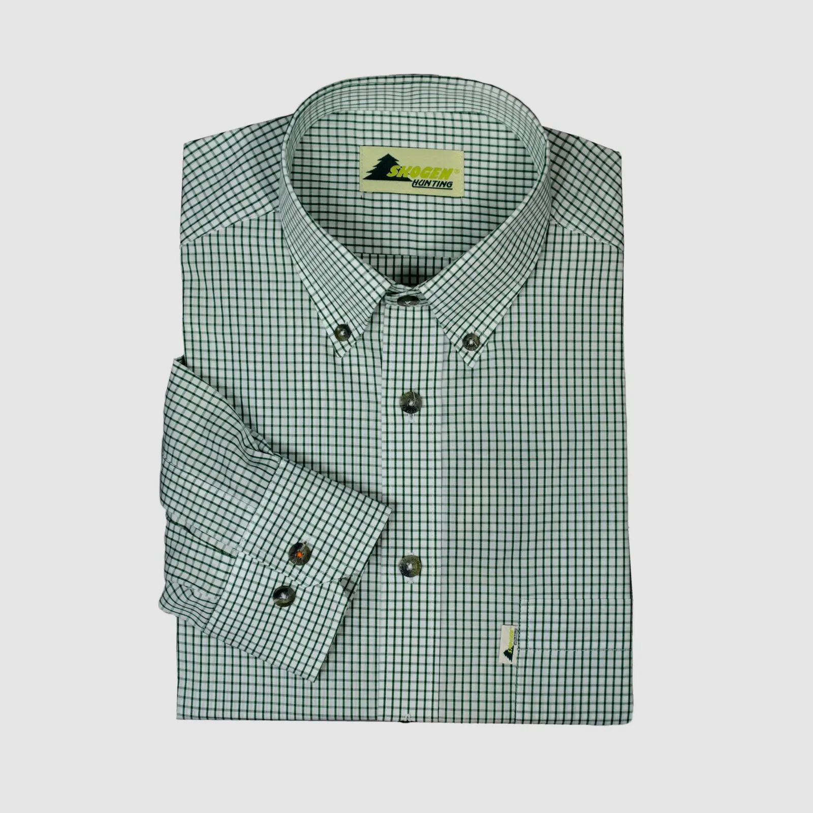 Karo-Hemd forest with button-down collar