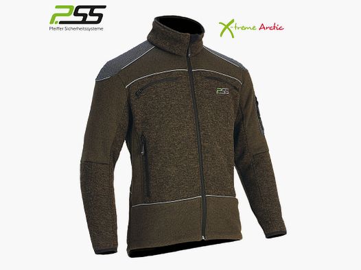 PSS X-TREME ARCTIC FASERSTRICKJACKE GRÜN/MELANGE
