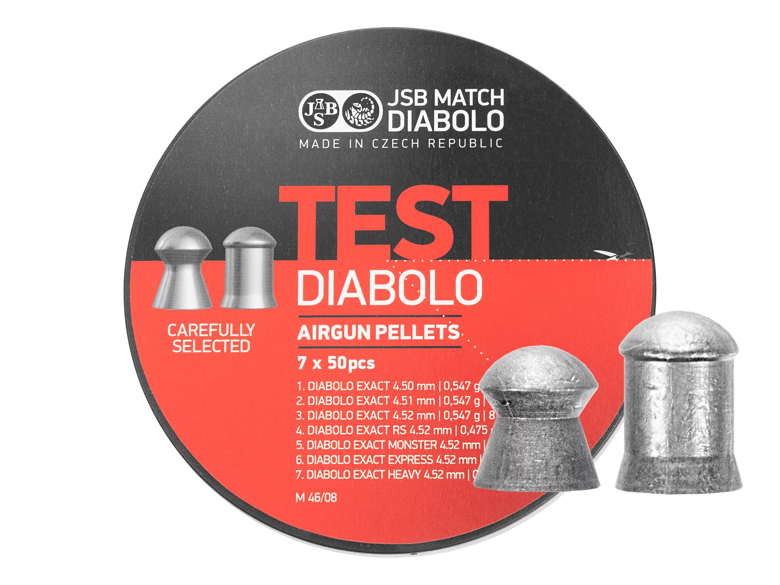4.5 mm Diabolo pellets JSB Exact Test LG, 7 × 50 pcs., round nose (002003-350), image 2 of 8