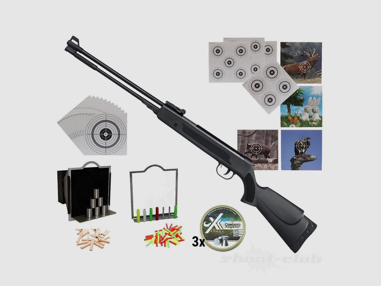 German Sport Gun GSG WF600P LG Unterhebelspanne 4,5mm Diabolo SuperTarget Set