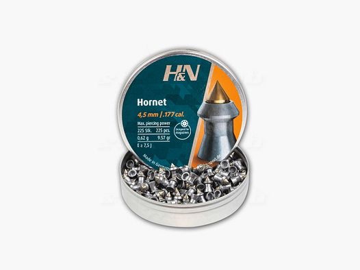 H&N Diabolo Punta Hornet Lisa 4,5mm / 0,62 g / 225 pcs