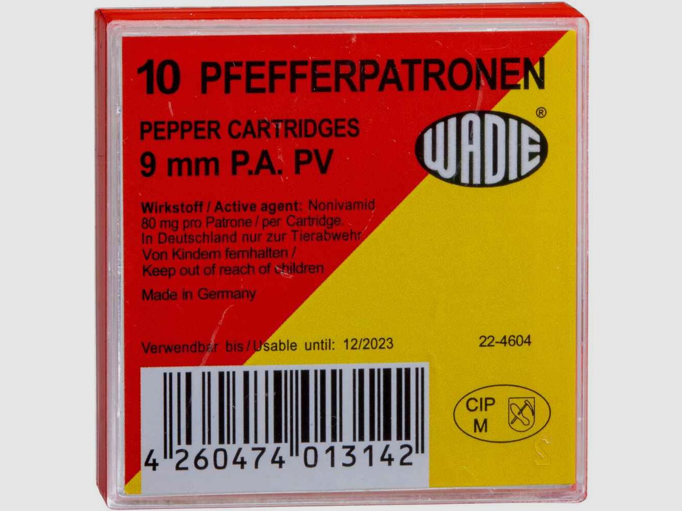 Pfefferpatronen 9 mm P.A. Wadie