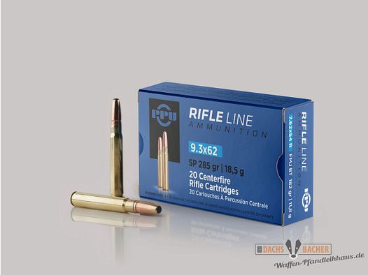 PPU Privi Partizan 9,3x62 18,5g/285gr SP Teilmantel 20 Schuß