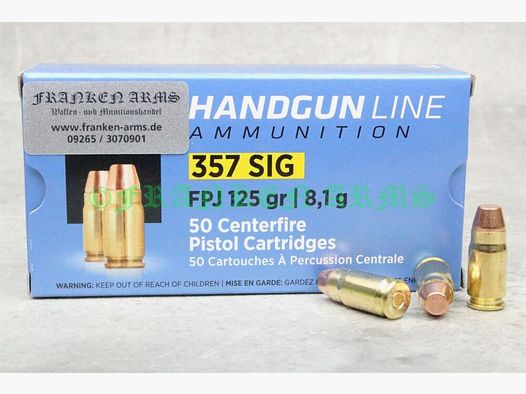 PPU .357 SIG FPJ 125gr. 8,1g 50 Stück Staffelpreise