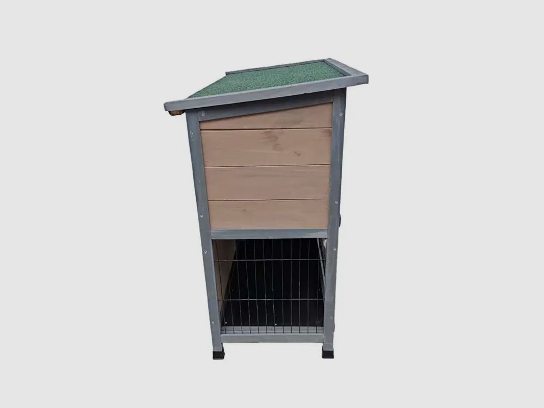 Holzkaninchenstall 2 Etagen - Grau - 91,5 x 45 x 81,4 cm, Bild 6 von 10