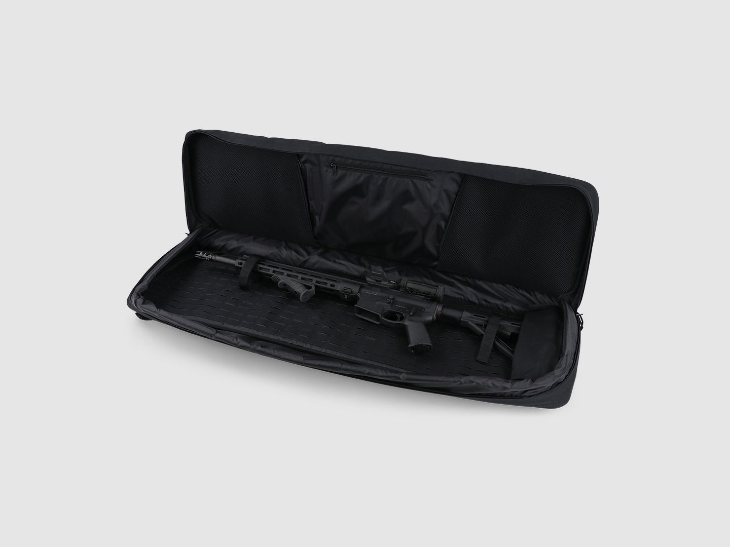 Winter Guncases Waffentasche Tactical 110 cm – Laser-Cut MOLLE, Rucksacktragesystem, 1000D Nylon (Night)