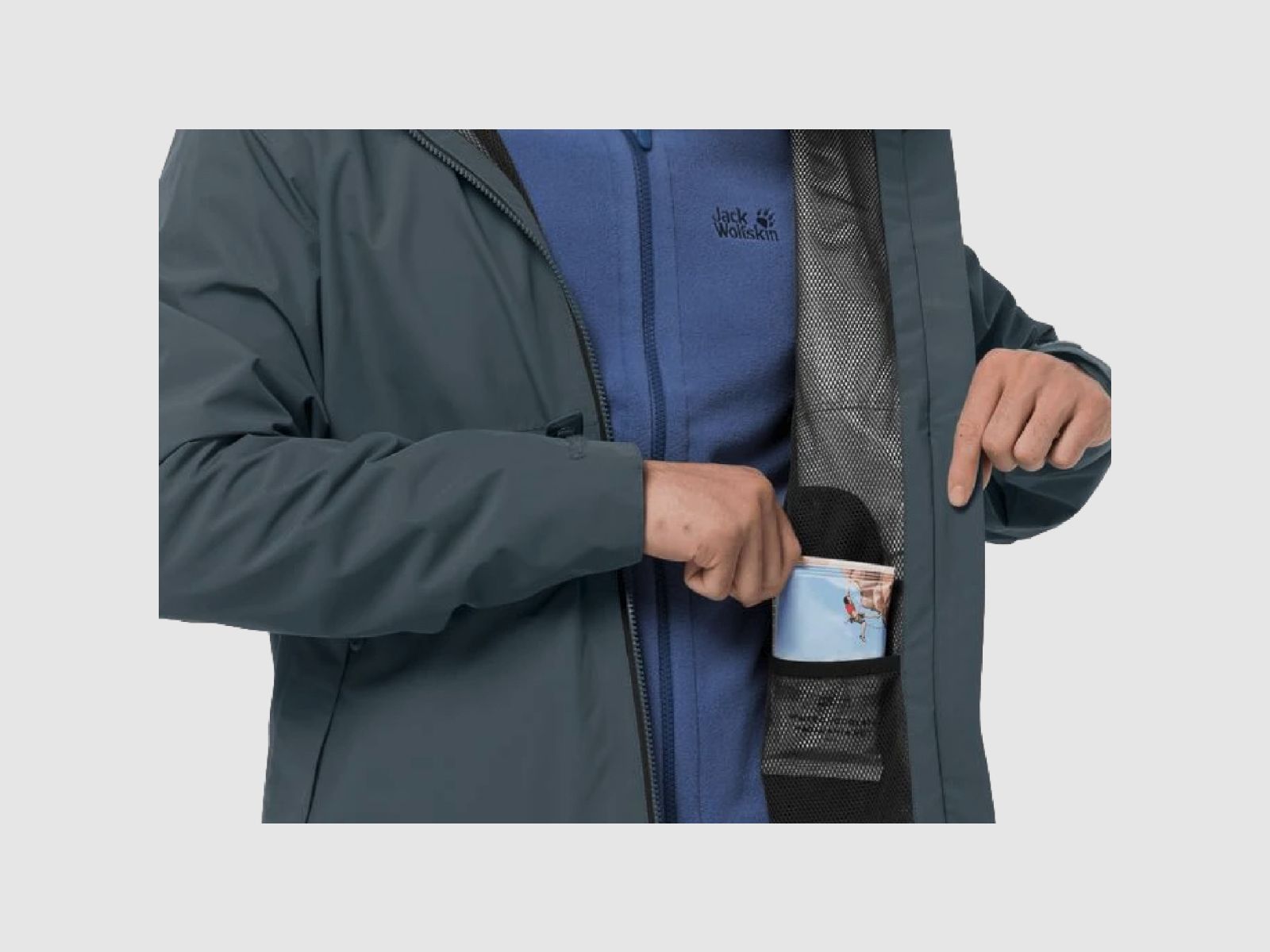 JACK WOLFSKIN Evandale Jacke M Storm Grey