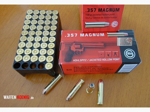 GECO 100 Stück- GECO Patronen.357 Mag.Hohlspitz